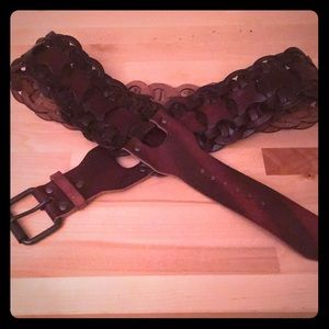 Leather Braided Belt